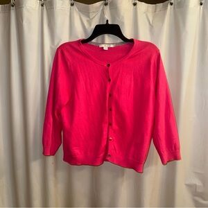 Boden Fuchsia Knit Cardigan